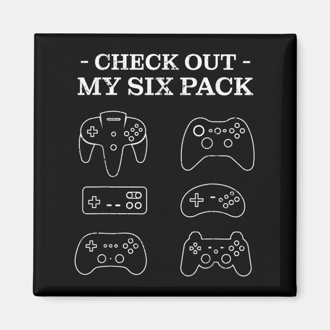 Imã Veja Os Meus 6 Gamers De Vídeo Com Gamers Engraçad (Frente)