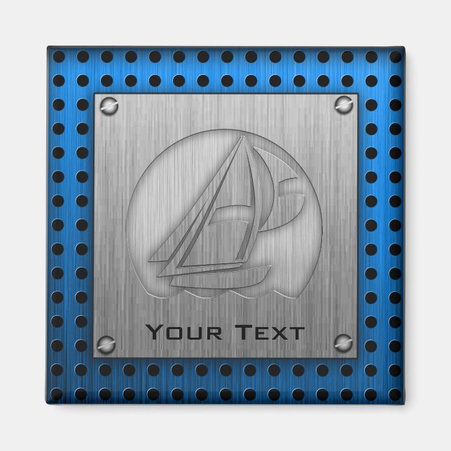 Imã Vela com aspecto metálico escovado (Frente)