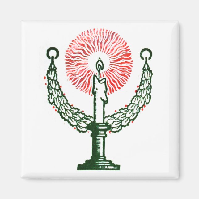 Imã Vela de Natal Tradicional (Frente)