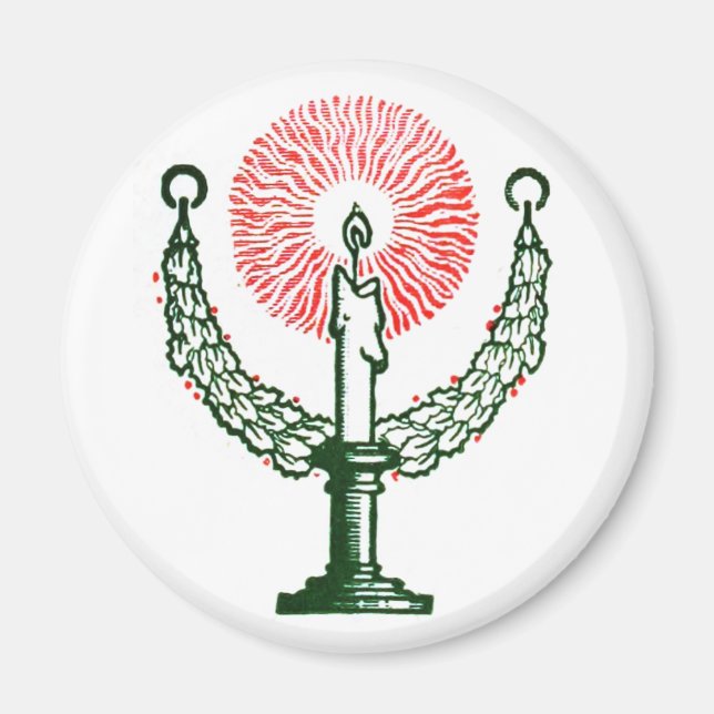 Imã Vela de Natal Tradicional (Frente)