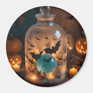 Imã Velas de abóboras de Halloween Cute Spooky Arte Fe