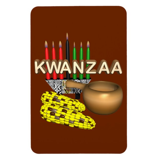 Ímã Velas de Kwanzaa - (Vertical)