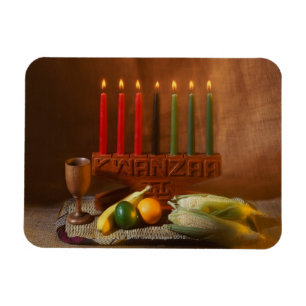 Ímã Velas e comida de Kwanzaa