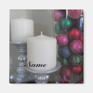 Imã Velas Elegantes e Suportes de Lugares com Bolas de