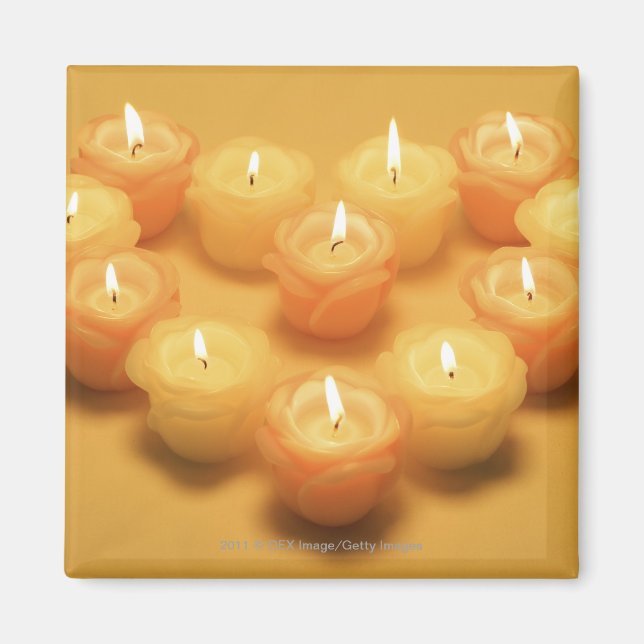 Imã Velas queimadas dispostas em forma de coração (Frente)