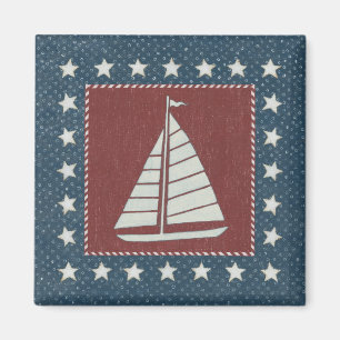 Imã Veleiro litoral da arte   no vermelho