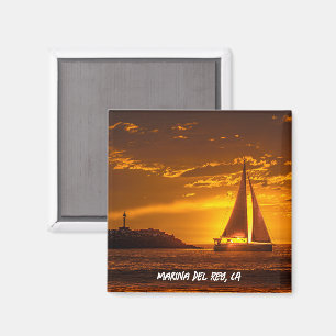 Imã Velero ao pôr do sol - Marina Del Rey, CA