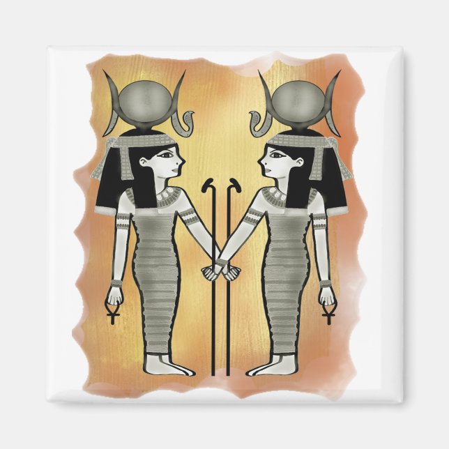 Imã Velha arte Hathor deusa do amor deus egípcio (Frente)