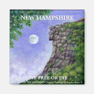 Imã VELHO HOMEM DA MONTANHA New Hampshire Art Magnet 2