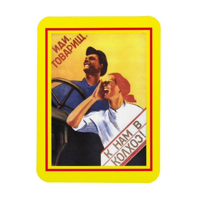 Ímã Velho Poster soviético clássico vem camarada para  (Vertical)