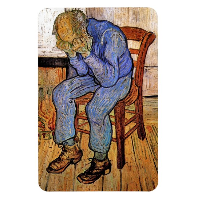 Ímã Velho Triste de Vincent van Gogh 1890 (Vertical)