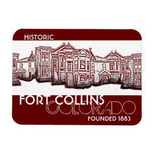 Ímã velho vermelho histórico da cidade de Fort