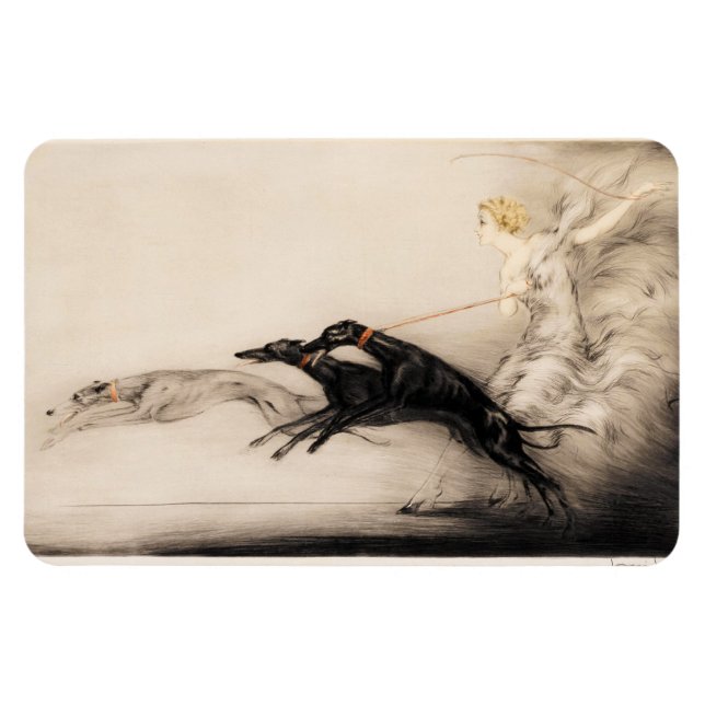 Ímã Velocidade II, Vitesse, 1933, por Louis Icart (Horizontal)