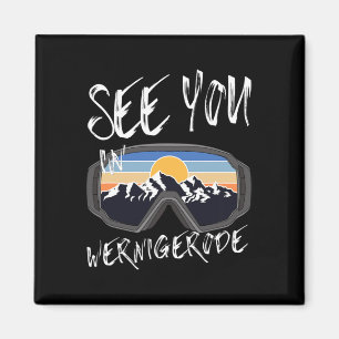 Imã Vemo-Nos No Wernigerode Germany Vacing Ski Goggle