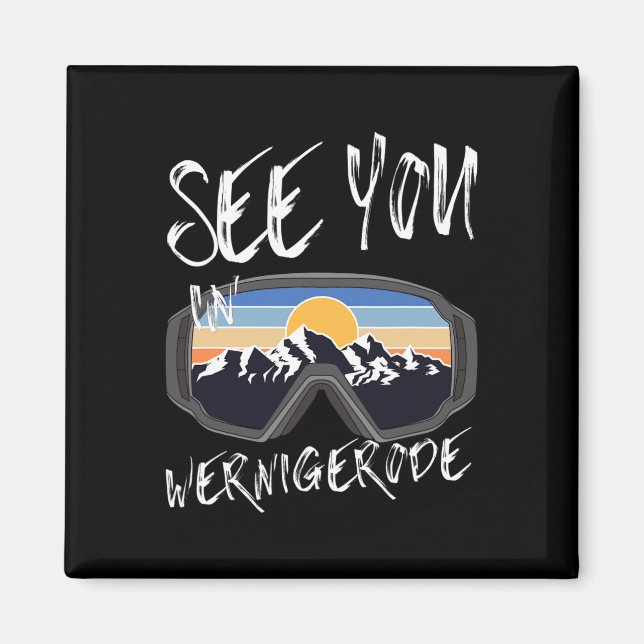 Imã Vemo-Nos No Wernigerode Germany Vacing Ski Goggle (Frente)