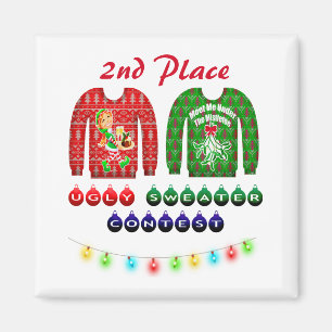 Imã Vencedor do segundo da Festa de Sweater no Natal