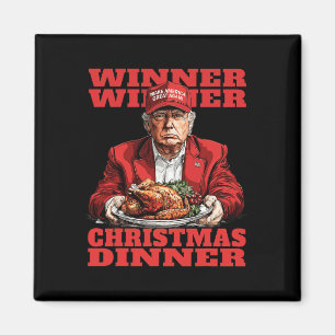 Imã Vencedor Janta de Natal Engraçado Trump Xmas Sa