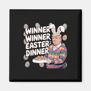 Imã Vencedor Jantar de Páscoa Trump Coelho Caça Ovos F