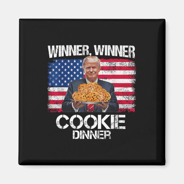 Imã Vencedor Janto Cookie Funny Trump 2024 47th (Frente)