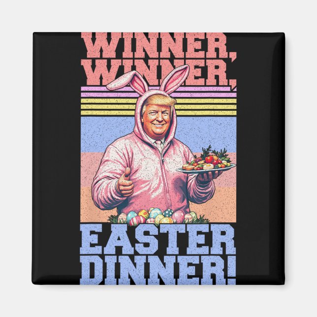 Imã Vencedor Vencedor Jantar de Páscoa Engraçado Trump (Frente)