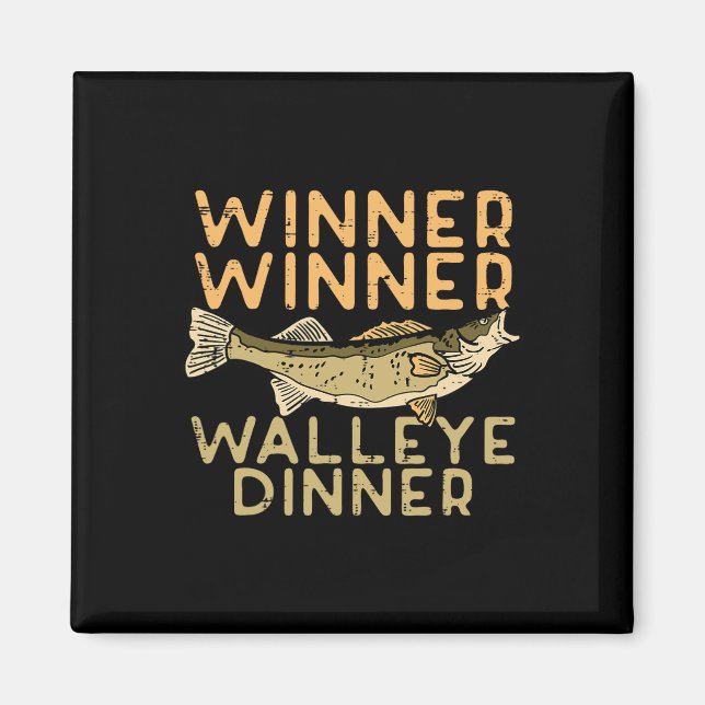 Imã Vencedor Walleye Janta pescando pescadores engraça (Frente)