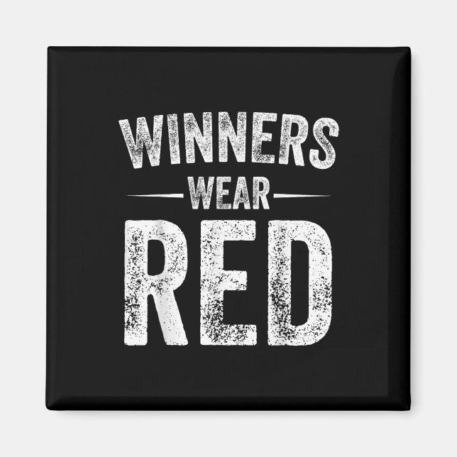 Imã Vencedores Vestem Red Team Red Game Competition Co (Frente)