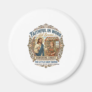 Imã Vendedor de Artesanato Jesus Etsy Camisa de Fabric
