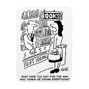 Ímã Vendedor de livros em uma Lookshop com o Cliente