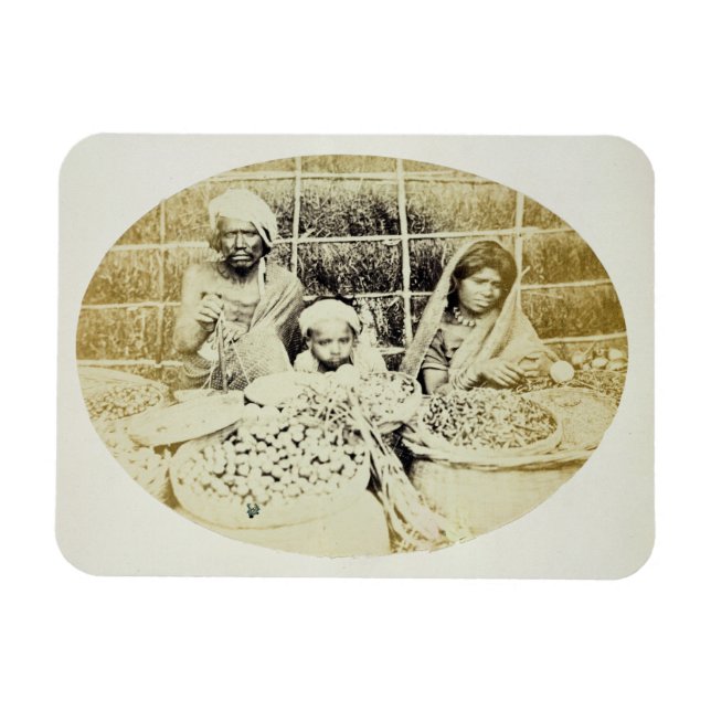 Ímã Vendedores de legumes e Frutas hindus em Madras, 1 (Horizontal)