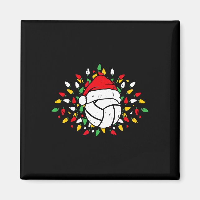 Imã Vendedores de Voleibol Santa Hat no Natal Presente (Frente)