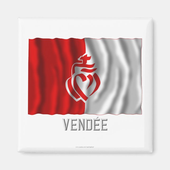 Imã Vendée acenando bandeira com nome (Frente)