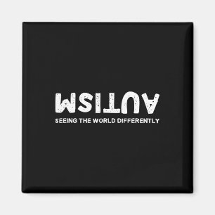 Imã Vendo O Mundo Diferente Do Autismo De Cabeça Para