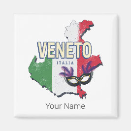 Imã Veneto Itália Retro Região Mapa Vintage Souvenir