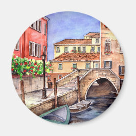 Imã Veneza - Caneta e Wash Watercolor