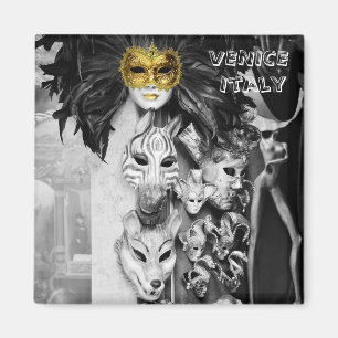 Imã Veneza, Carnaval Máscaras - Itália (Imã de gela