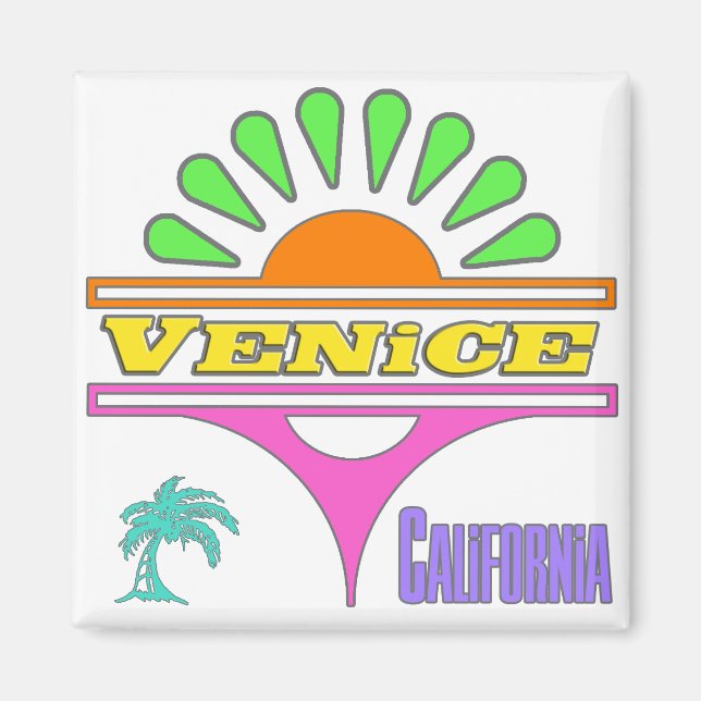 Imã "Veneza Colorida 1" Magnet (Frente)