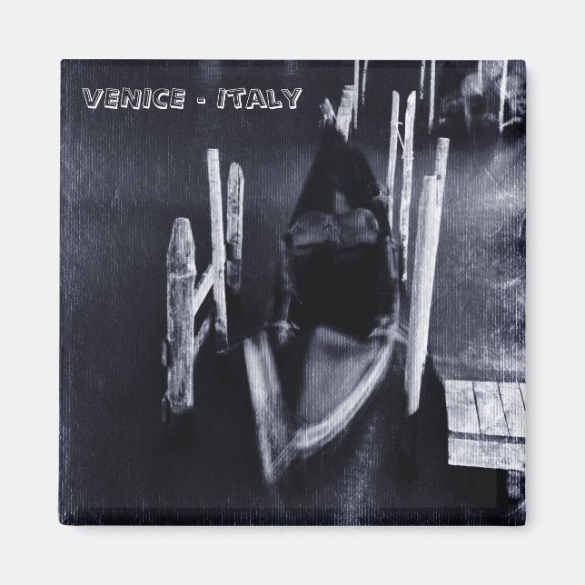 Imã Veneza, Gondola - Itália (Imã de geladeira) (Frente)