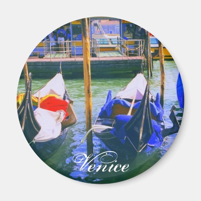 Imã Veneza Itália Gondola Art Magnet (Frente)