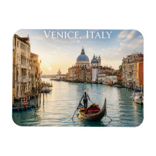 Ímã Veneza Itália Grande Canal Gôndola Pôr do Sol