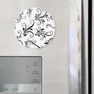 Imã Veneziano Damask, Cor damasco - Branco Preto