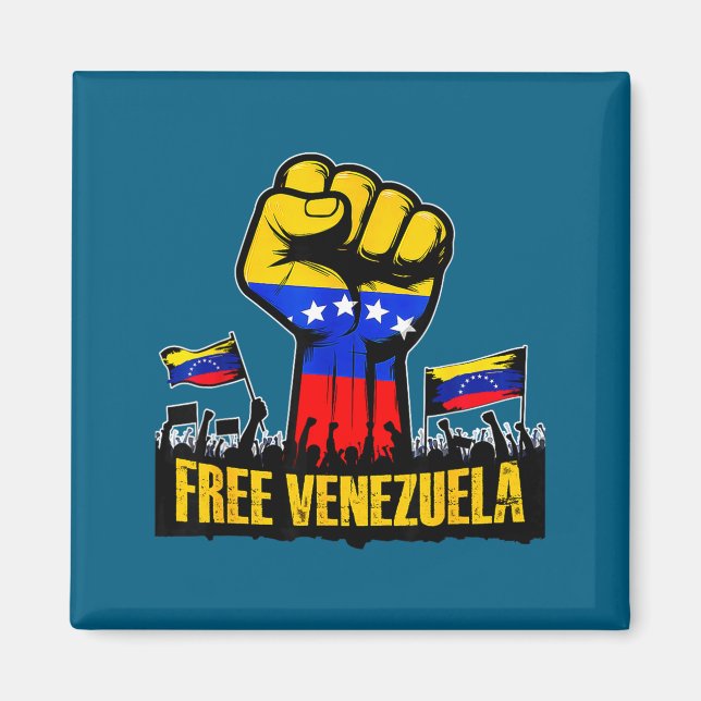 Imã Venezuela Flag Venezuela Libre 2026  (Frente)