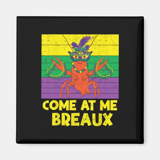 Imã Venha Para Mim Crawfish Miçangas Engraçadas Mardi  (Frente)