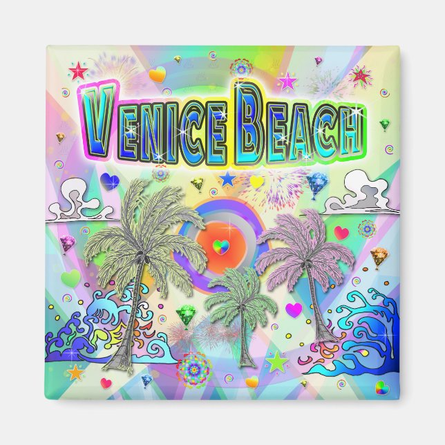 Imã Venice Beach Deep Dreet Magnet (Frente)