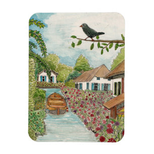 Ímã Venice Giethoorn Holandesa Ink Watercolor
