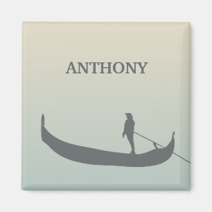 Imã Venice Gondola Silhouette ao Sunset