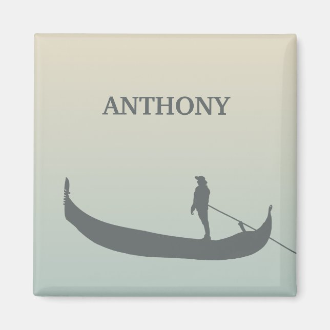 Imã Venice Gondola Silhouette ao Sunset (Frente)