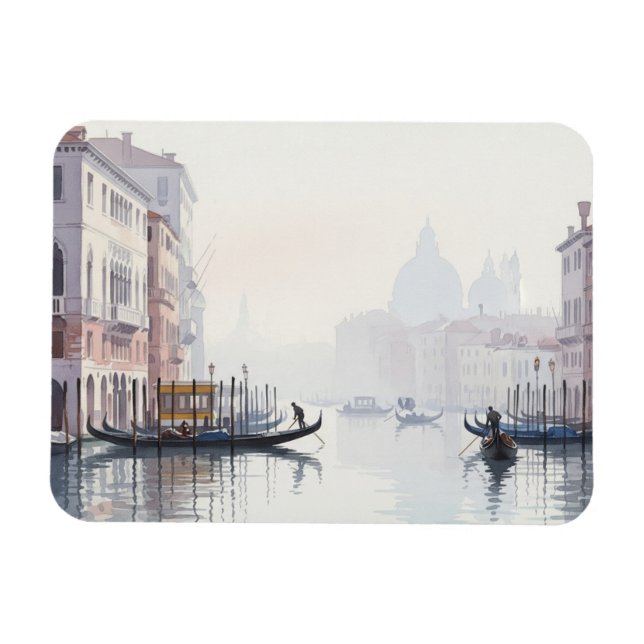 Ímã Venice Italy Travel Souvenir Watercolor (Horizontal)