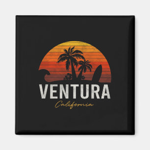 Imã Ventura Beach California Palms Vacing Surf Sundo