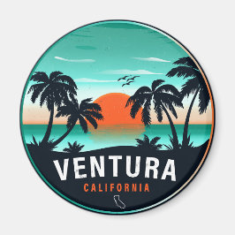 Imã Ventura California Retro Sunset Souvenirs