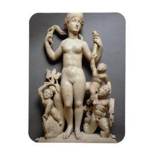 Ímã Venus com putti, um triton e um golfinho, romanos,